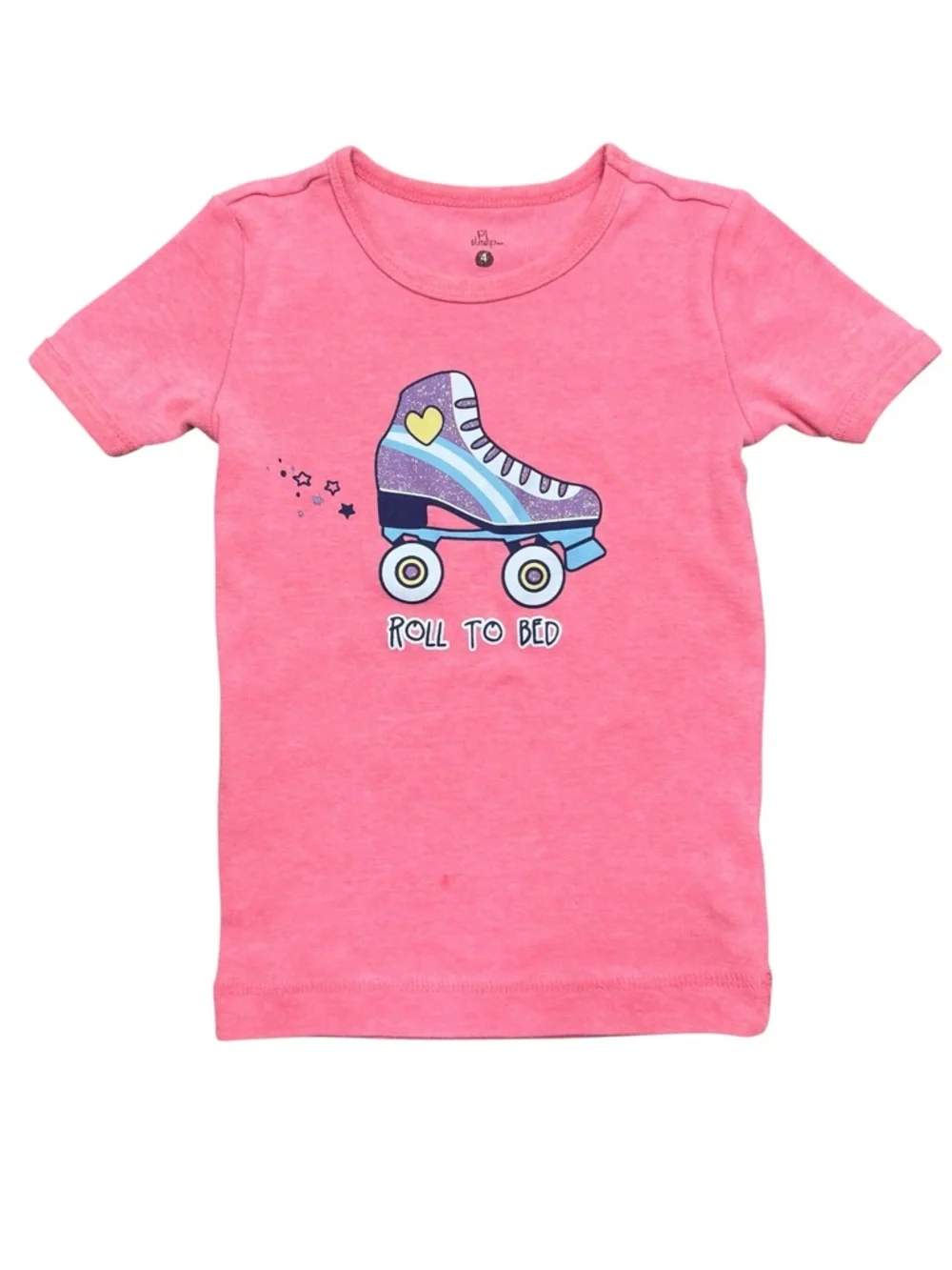 PL Sleep 4Y Roller Skate Unicorn Rainbow Short Pajamas Set